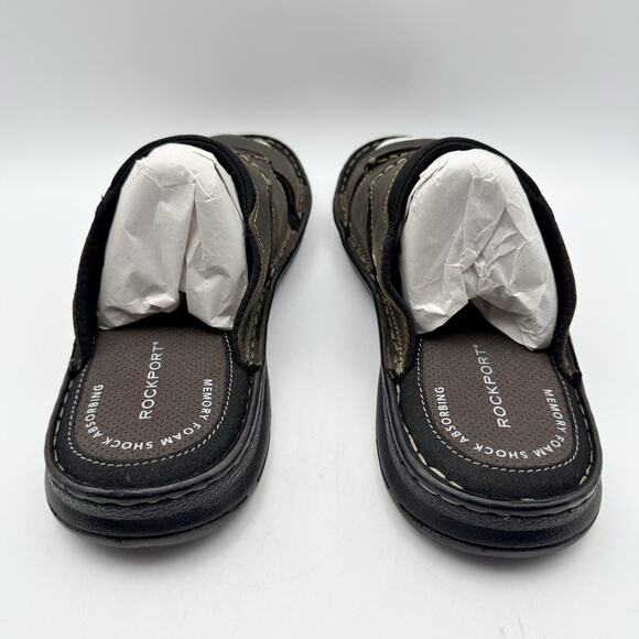 Rockport Mens Darwyn Slide Sandal US 8M EU 41 Brown Leather NIB - Picture 9 of 11